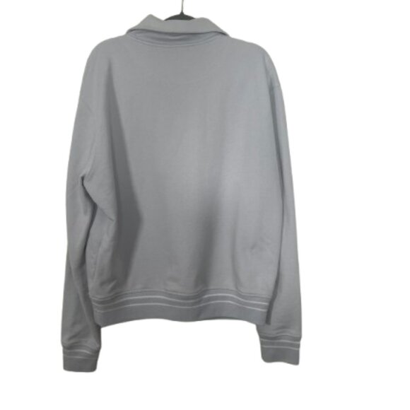 Mr Porter Designer NWOT Loopback Cotton-Jersey Half-Zip Sweatshirt Size XXL Gray - Picture 11 of 13